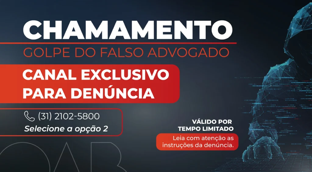 OAB-MG orienta advogados sobre coleta de informações do golpe do falso advogado 1 golpe falso advogado